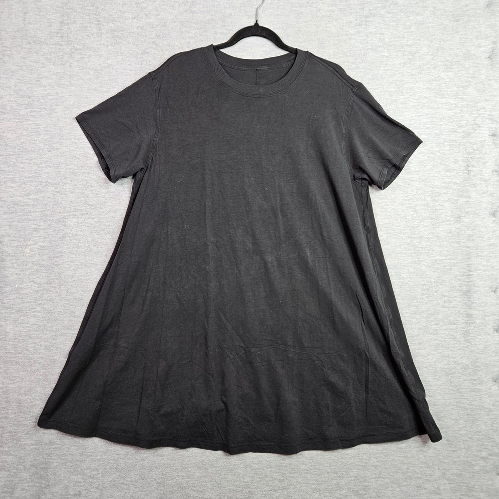 Lululemon All your Tee Black Short Sleeve Mini Dress Women's Size 8